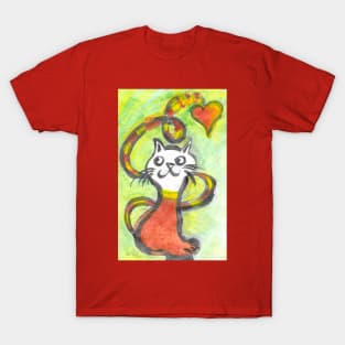 Cat in yellow and red - 2 T-Shirt